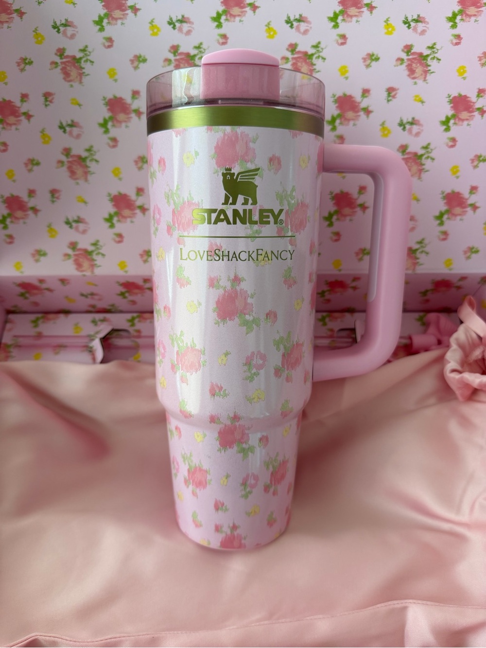 NIB LoveShackFancy x Stanley Ibiza Sunset 30oz Quencher H2.O Tumbler in Gift Box